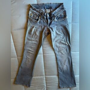 Vintage Hydraulic Women’s Distressed Low-Rise Flared Jeans - SIZE: 3/4 | Y2K